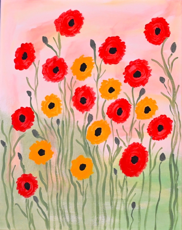 Poppy Party by artist M Murdock